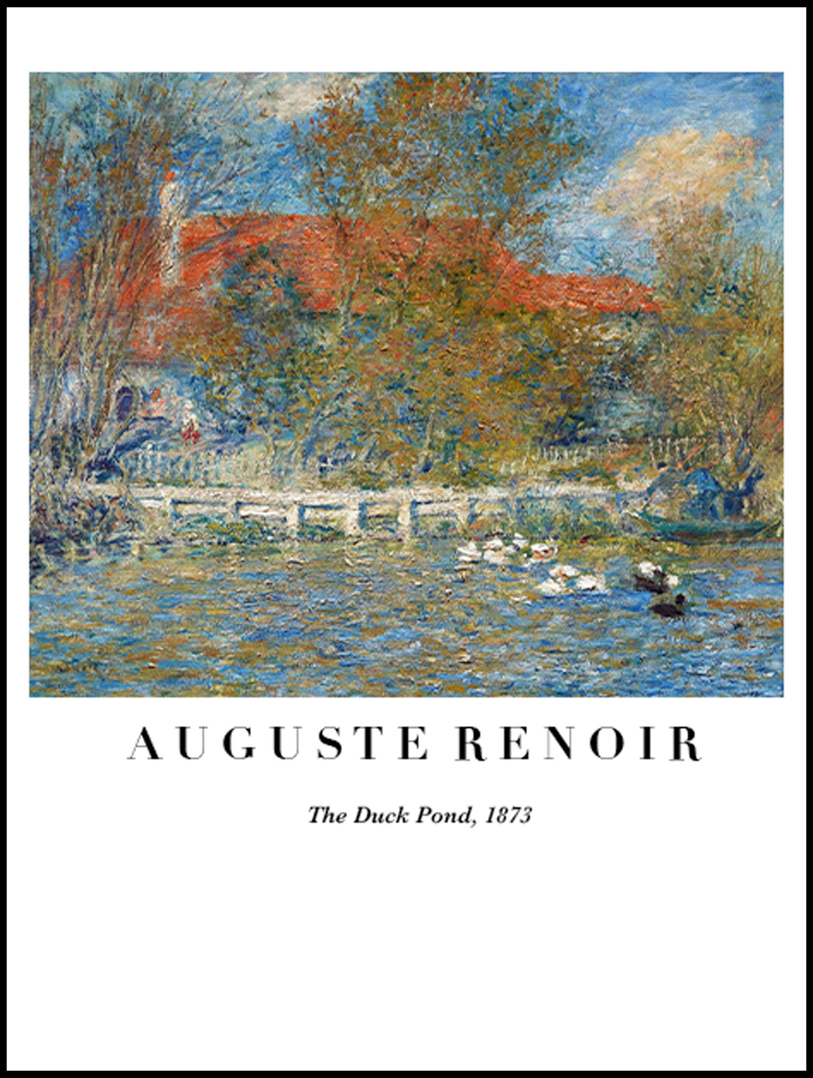 Auguste Renoir - The Duck Pond Poster - Hakyarts