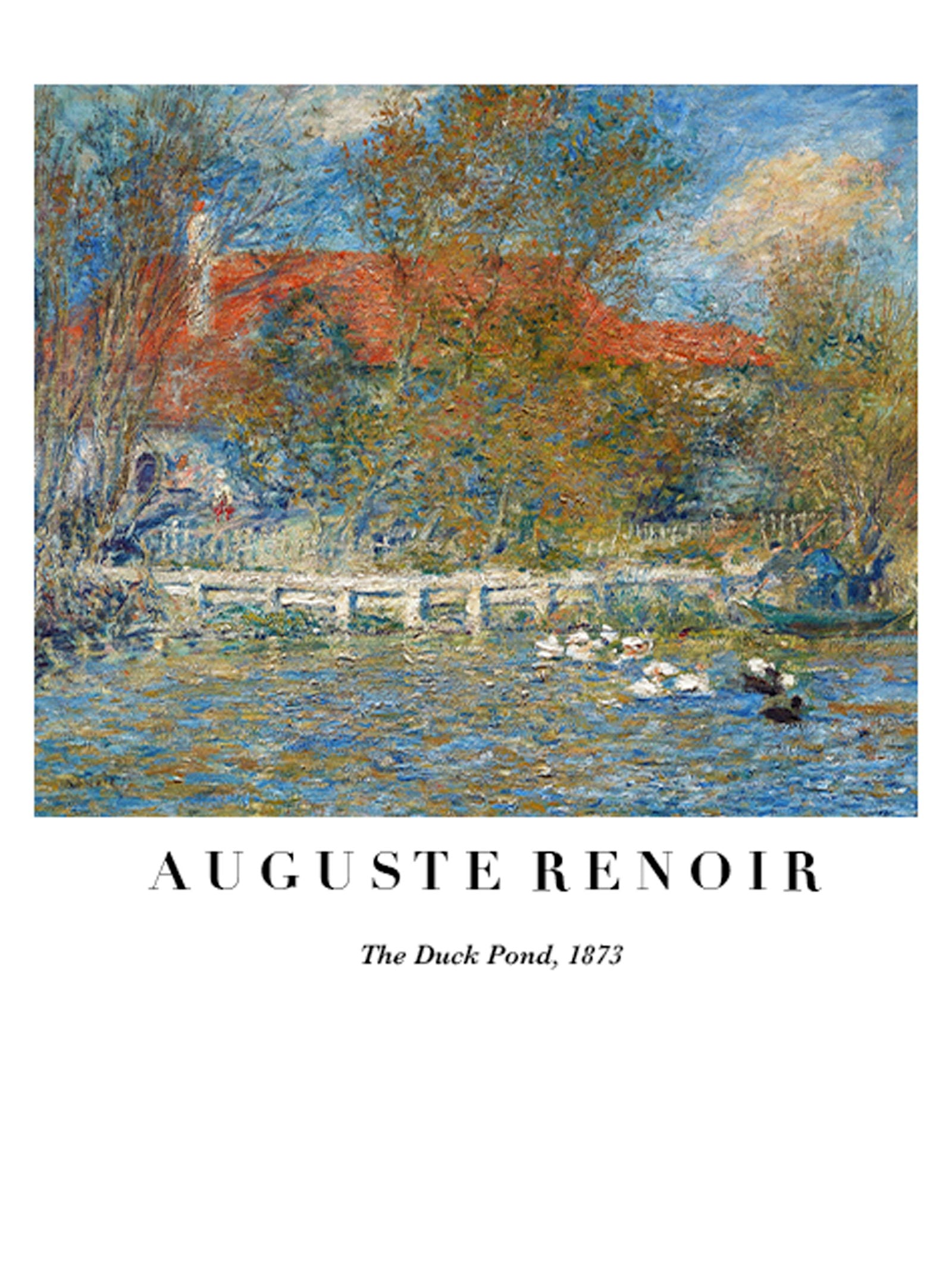 Auguste Renoir - The Duck Pond Poster - Hakyarts