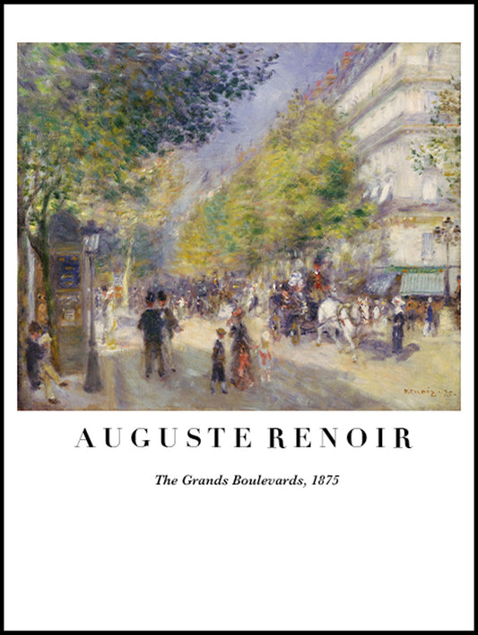 Auguste Renoir - The Grands Boulevards Poster - Hakyarts