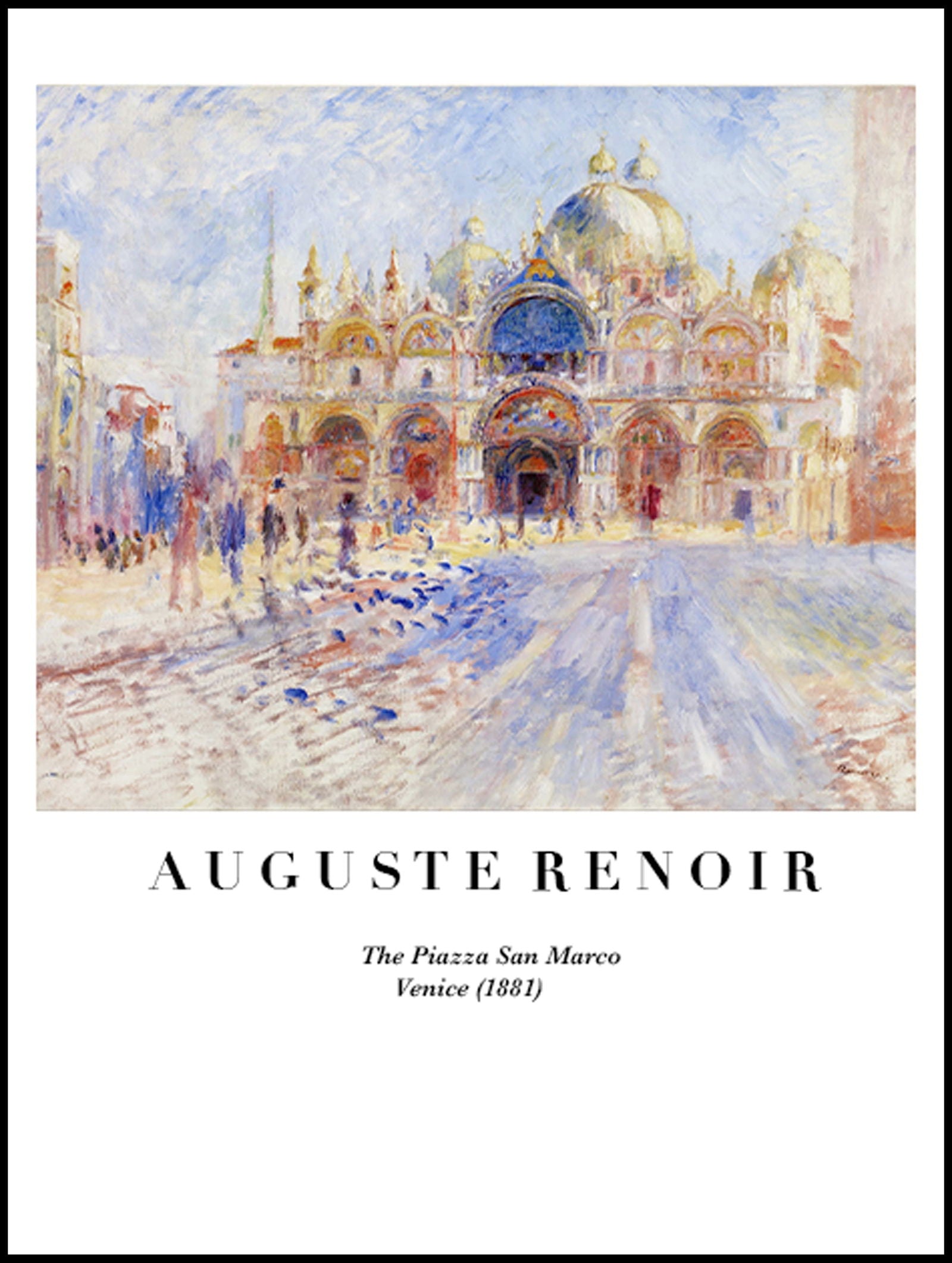 Auguste Renoir - The Piazza San Marco, Venice Poster - Hakyarts