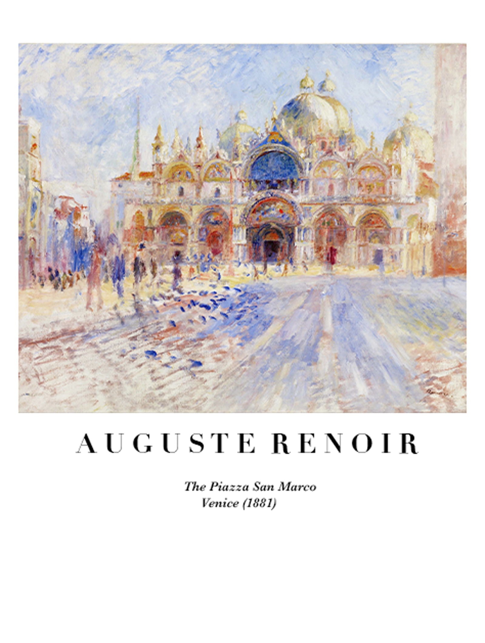 Auguste Renoir - The Piazza San Marco, Venice Poster - Hakyarts