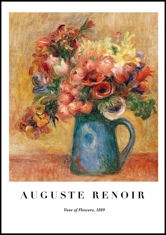 Auguste Renoir - Vase of Flowers Poster - Hakyarts