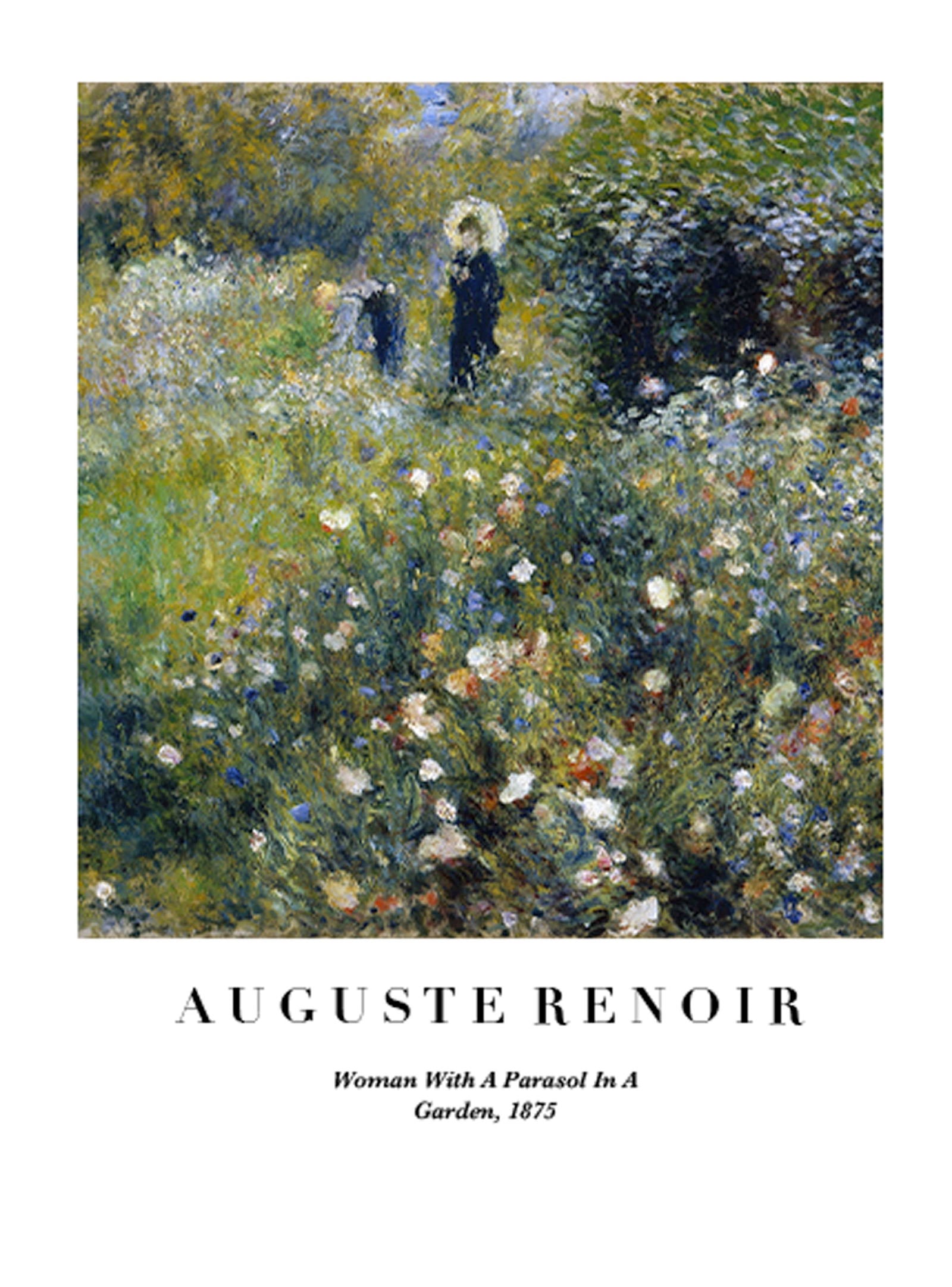 Auguste Renoir - Woman with a Parasol in a Garden Poster - Hakyarts