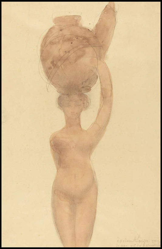 Auguste Rodin - Nude Woman Carrying Vase on Head - Hakyarts