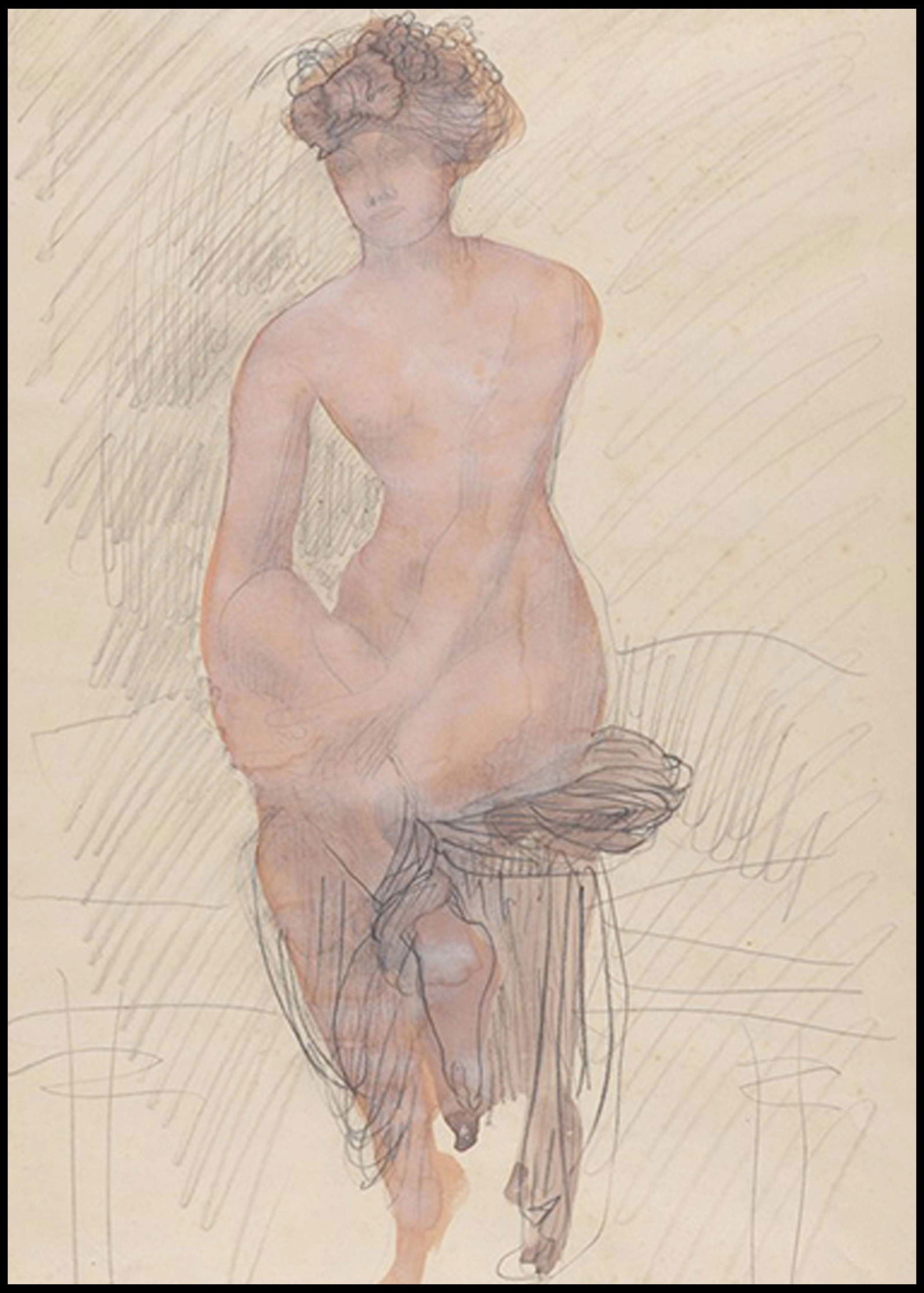 Auguste Rodin - Seated Female Nude - Hakyarts