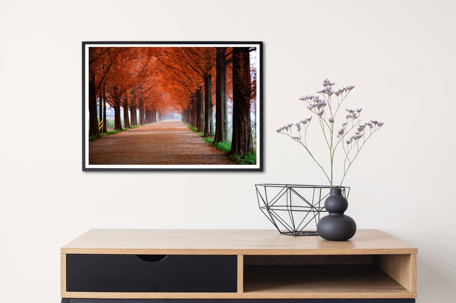 Autumnal Road No 1 Poster - Hakyarts