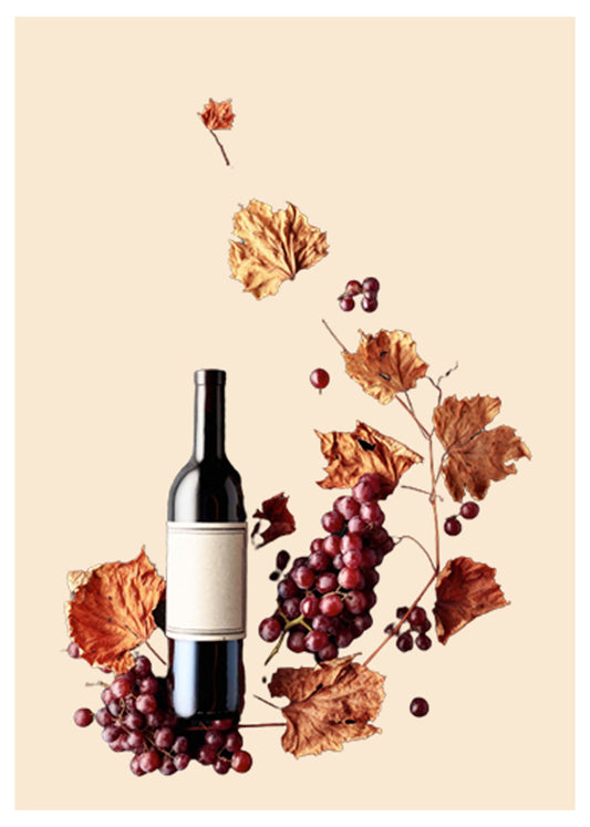 Autumnal Wine Poster - Hakyarts