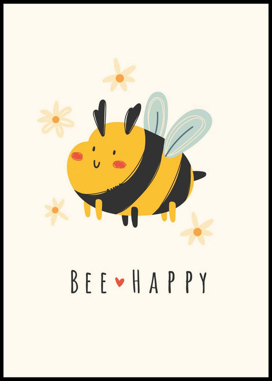 Bee Happy Poster - Hakyarts