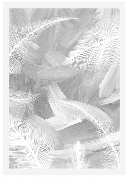 Black and White Plumes Poster - Hakyarts