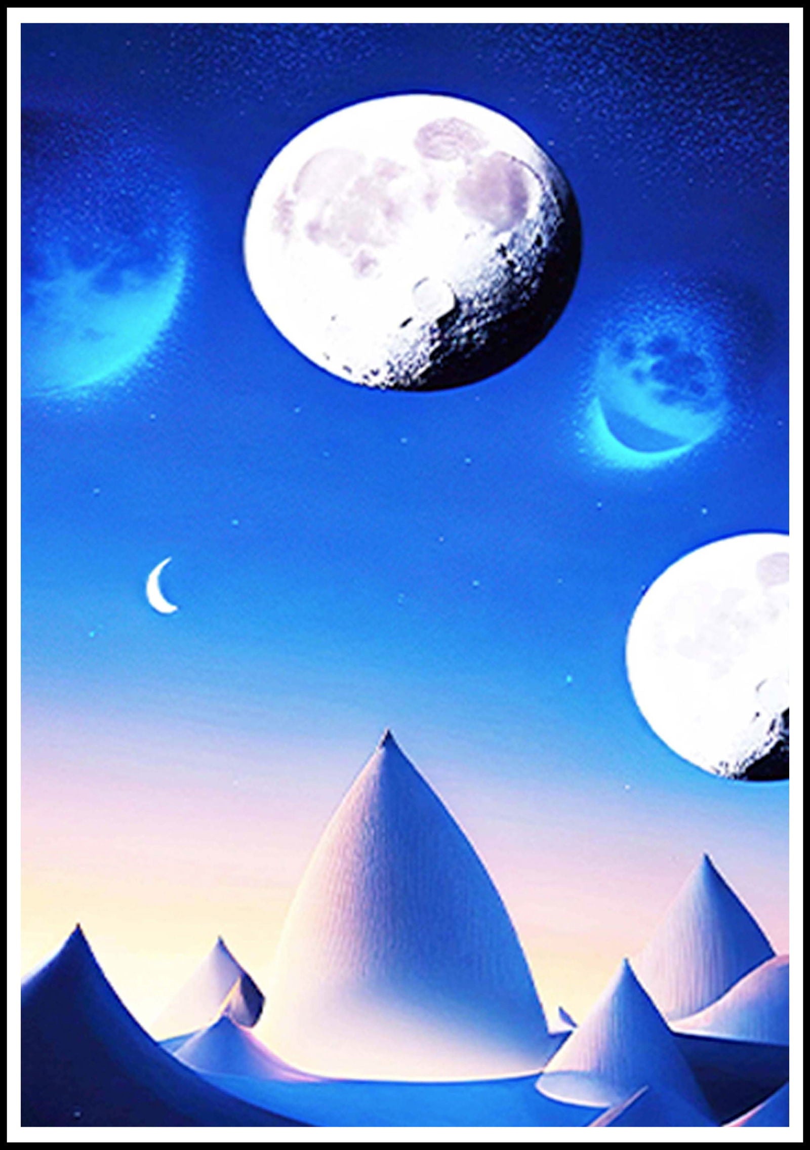 Blue Planets Poster - Hakyarts