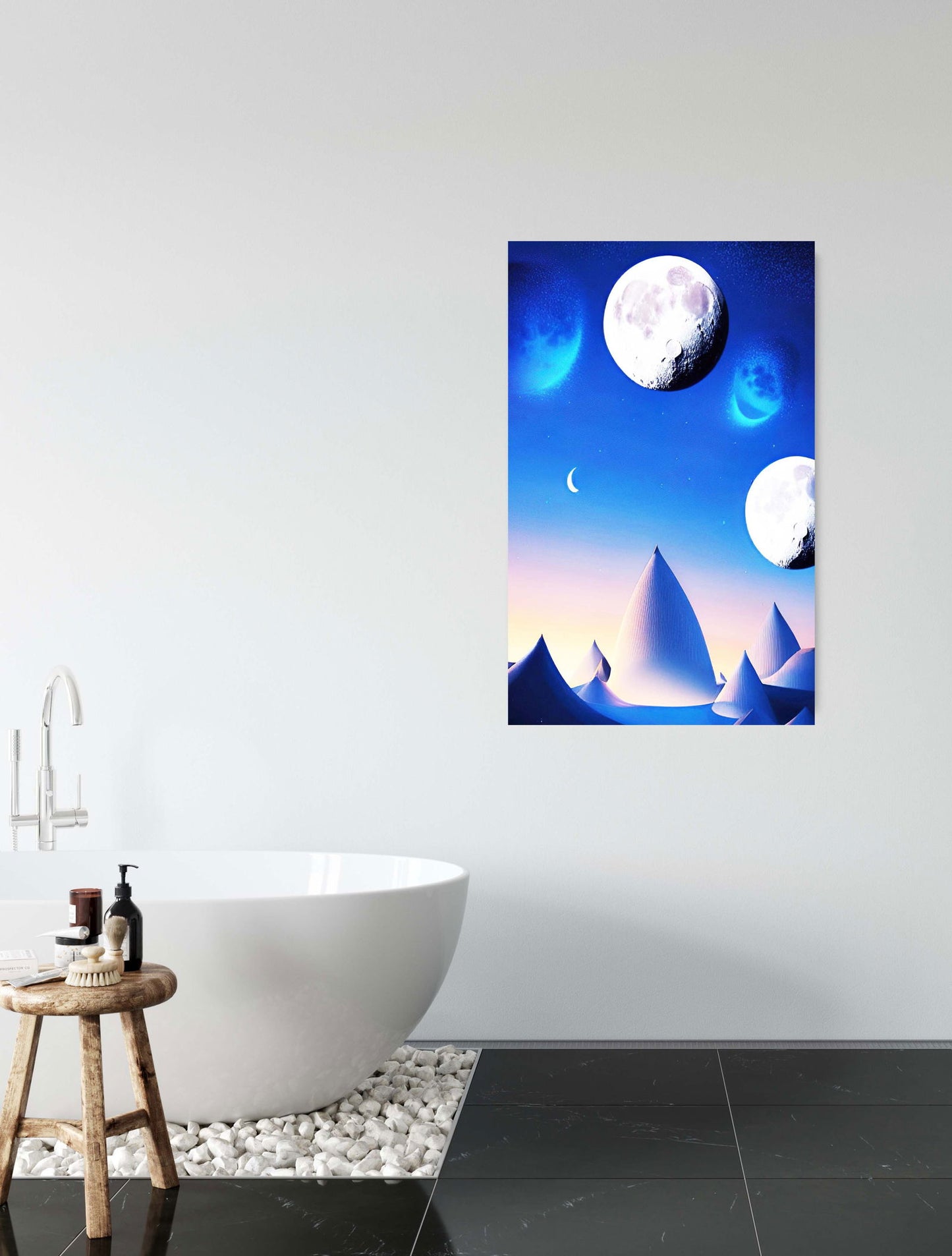 Blue Planets Poster - Hakyarts