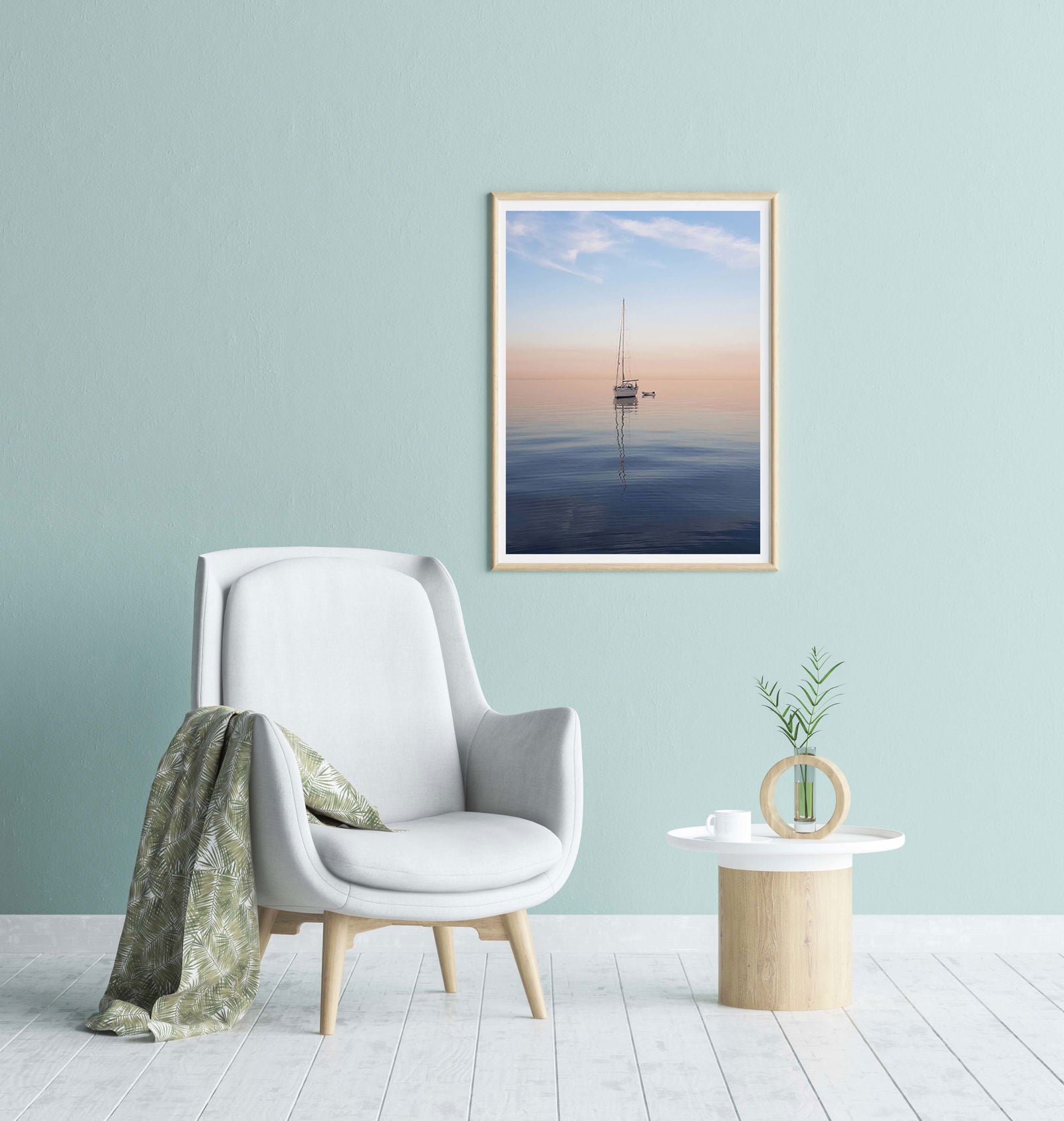 Boat on a Lake Poster - Hakyarts