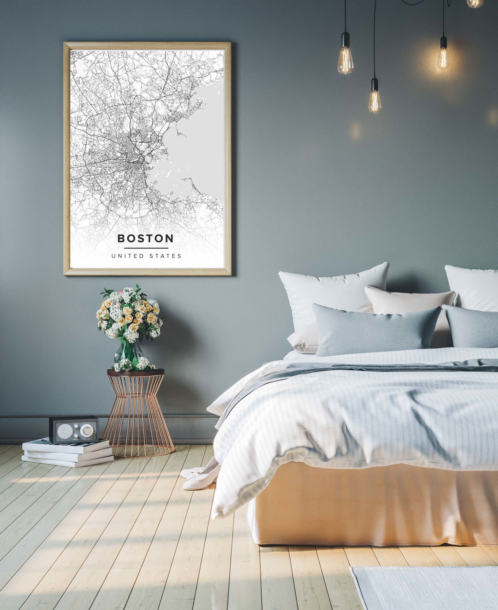 Boston Map Poster - Hakyarts