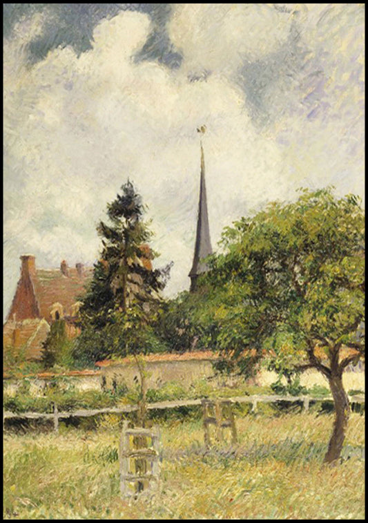 Camille Pissaro - The Church at Eragny - Hakyarts