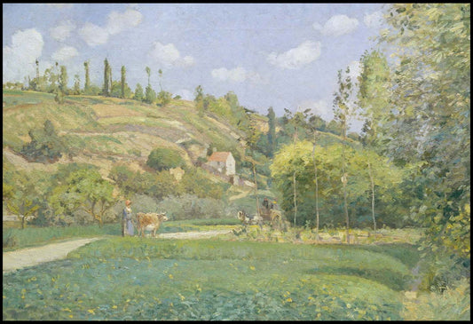 Camille Pissarro - A Cowherd at Valhermeil, Auvers-sur-Oise - Hakyarts