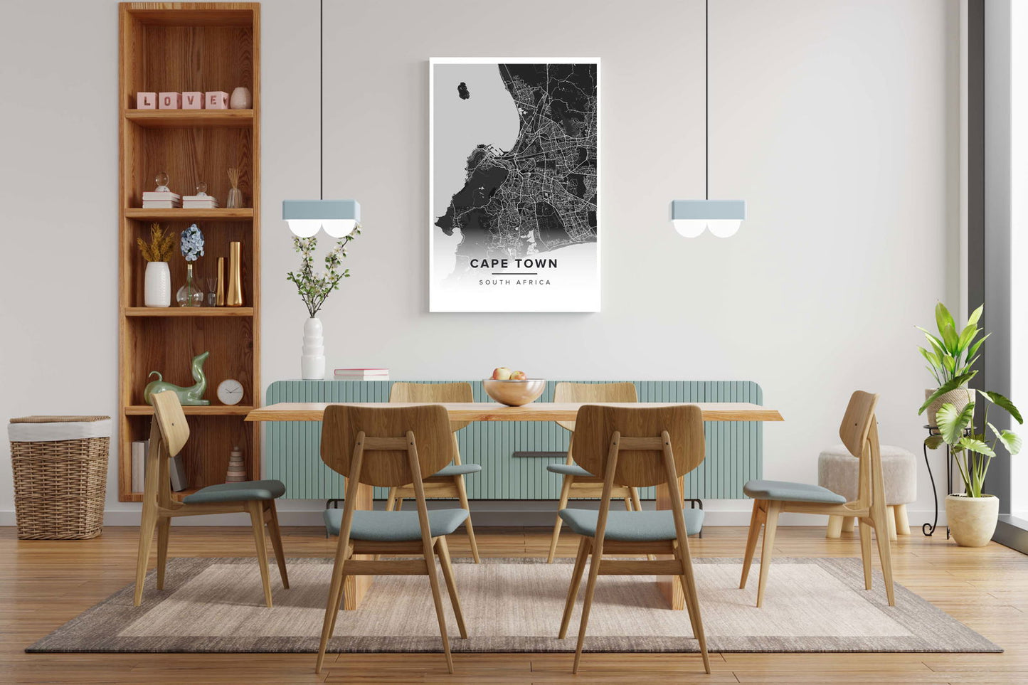 Cape Town Map Poster - Hakyarts