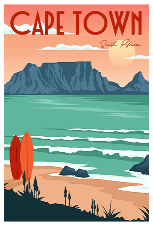 Cape Town Travel Poster - Hakyarts