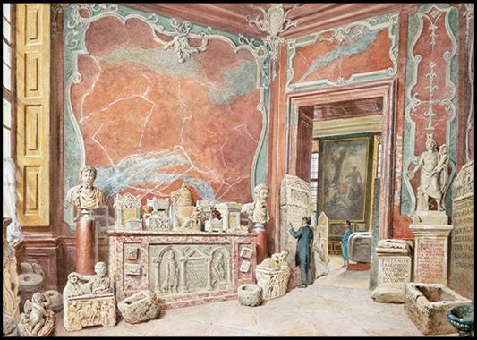 Carl Goebel -  The Marble Cabinet with the Antiques - Hakyarts