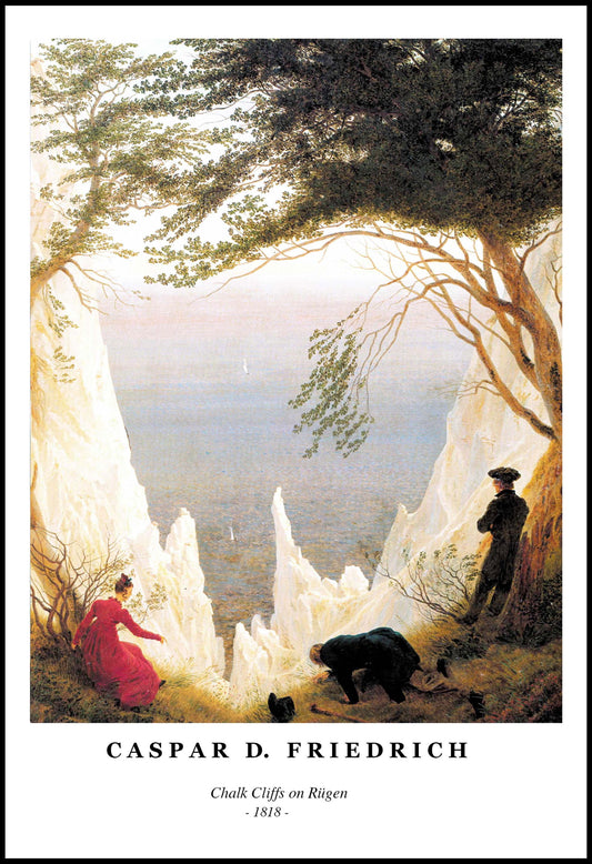 Caspar David Friedrich - Chalk Cliffs on Rugen Poster - Hakyarts