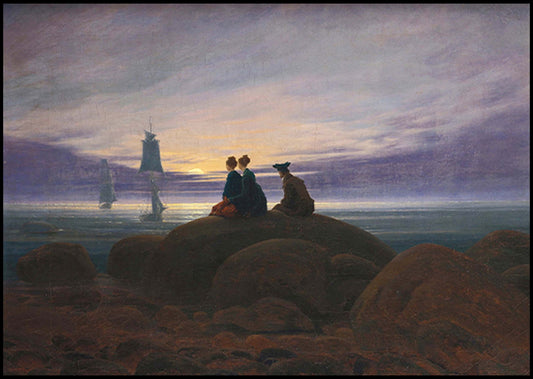 Caspar David Friedrich - Moonrise over the Sea - Hakyarts