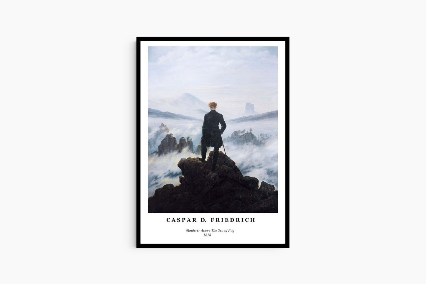 Caspar David Friedrich - Wanderer Above the Sea of Fog Poster - Hakyarts