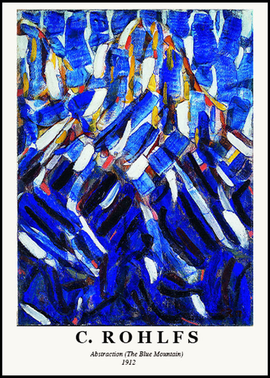 Christian Rohlfs Poster - Abstraction 'The Blue Mountain' Poster - Hakyarts