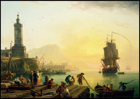 Claude-Joseph Vernet - A Calm at a Mediterranean Port - Hakyarts