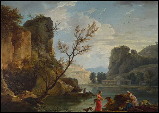 Claude-Joseph Vernet - A River with Fishermen - Hakyarts