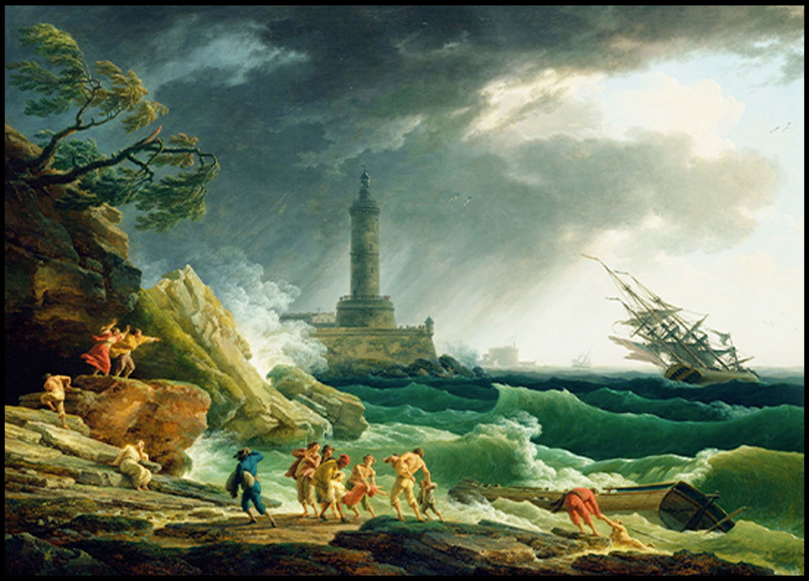 Claude-Joseph Vernet - A Storm on a Mediterranean Coast - Hakyarts