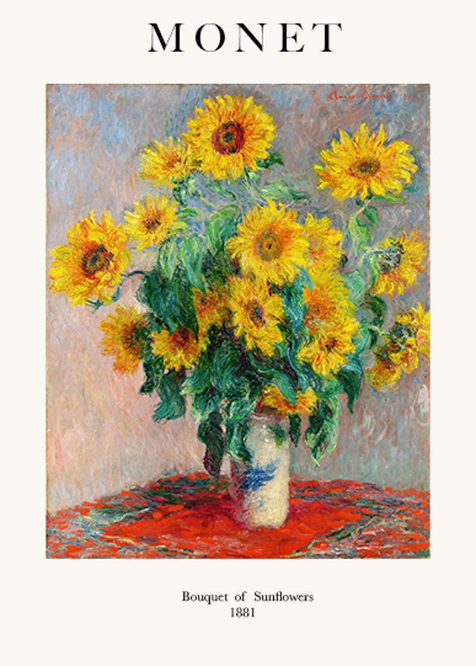 Claude Monet - Bouquet of Sunflowers Poster - Hakyarts