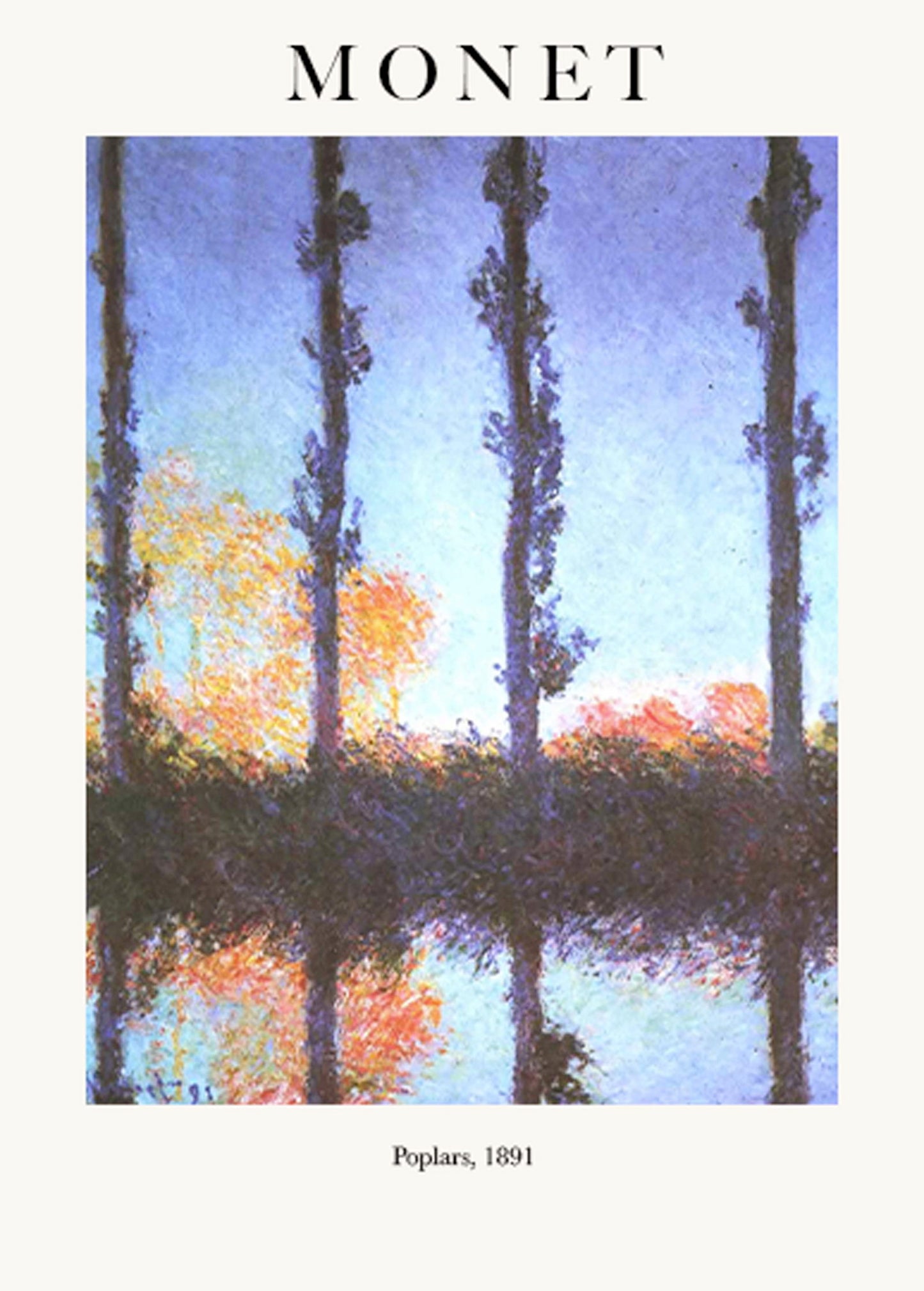 Claude Monet - Poplars Poster - Hakyarts