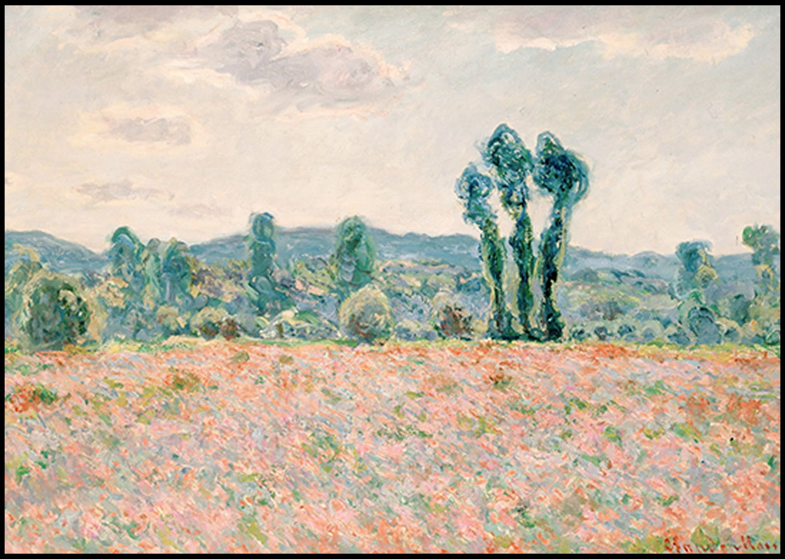 Claude Monet - Poppy Field - Hakyarts