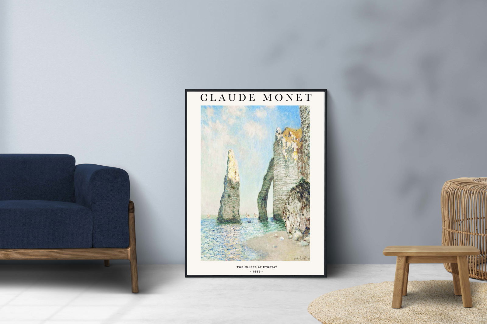 Claude Monet - The Cliffs at Etretat Poster - Hakyarts