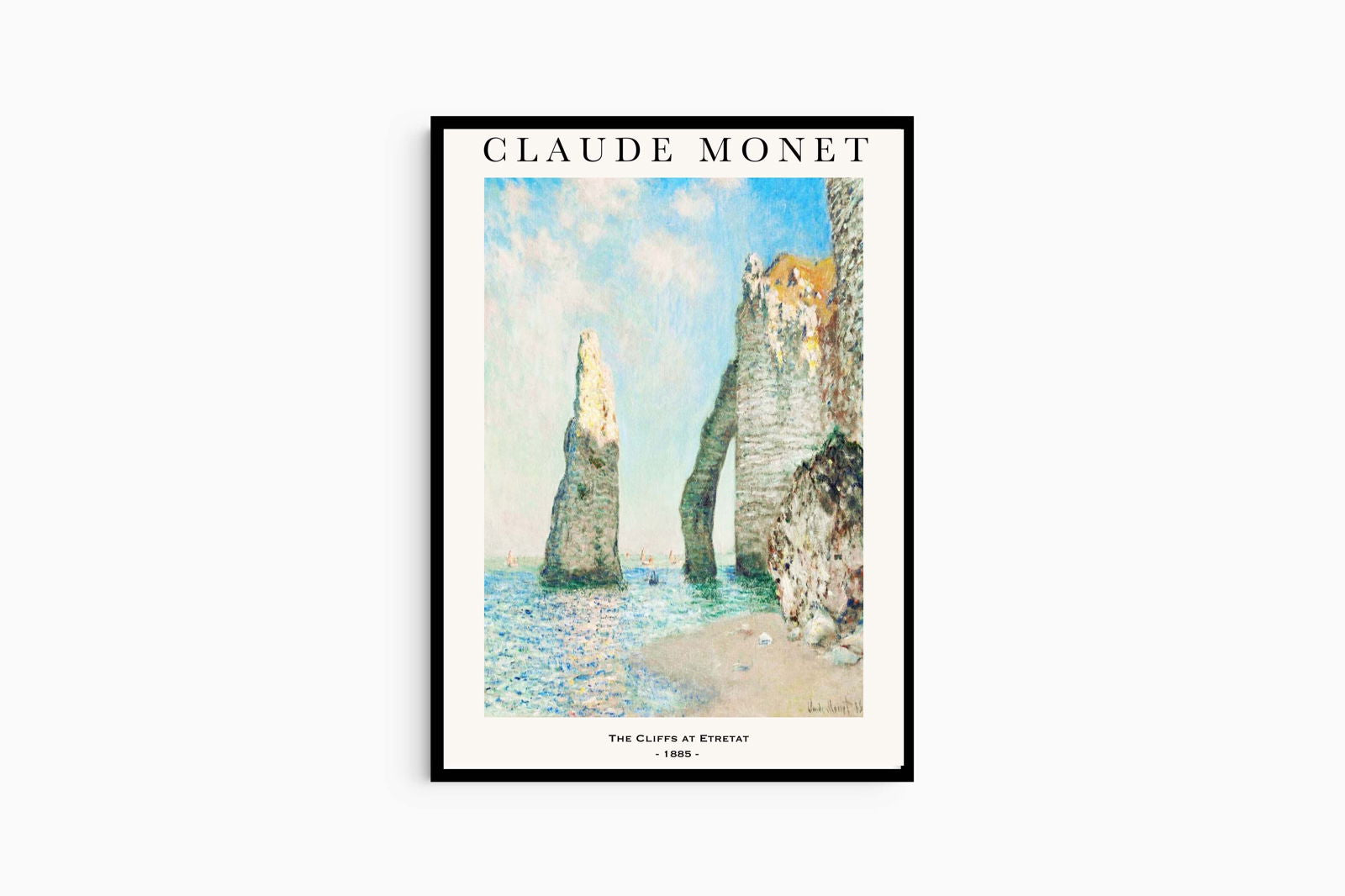 Claude Monet - The Cliffs at Etretat Poster - Hakyarts