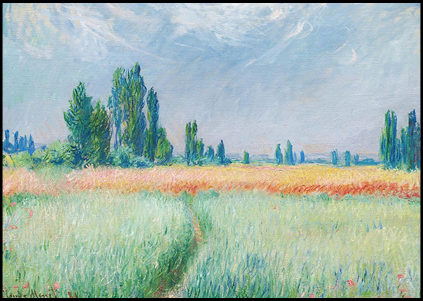 Claude Monet - Wheatfield - Hakyarts