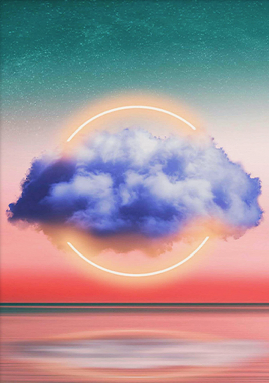 Clouds On Sea Poster - Hakyarts