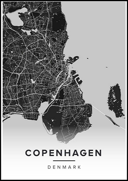 Copenhagen Map Poster - Hakyarts