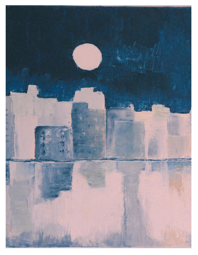 Dark Blue Moon Poster - Hakyarts