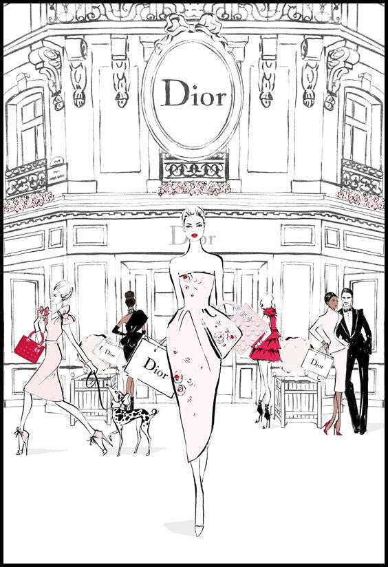 Dior Illustration Poster - Hakyarts