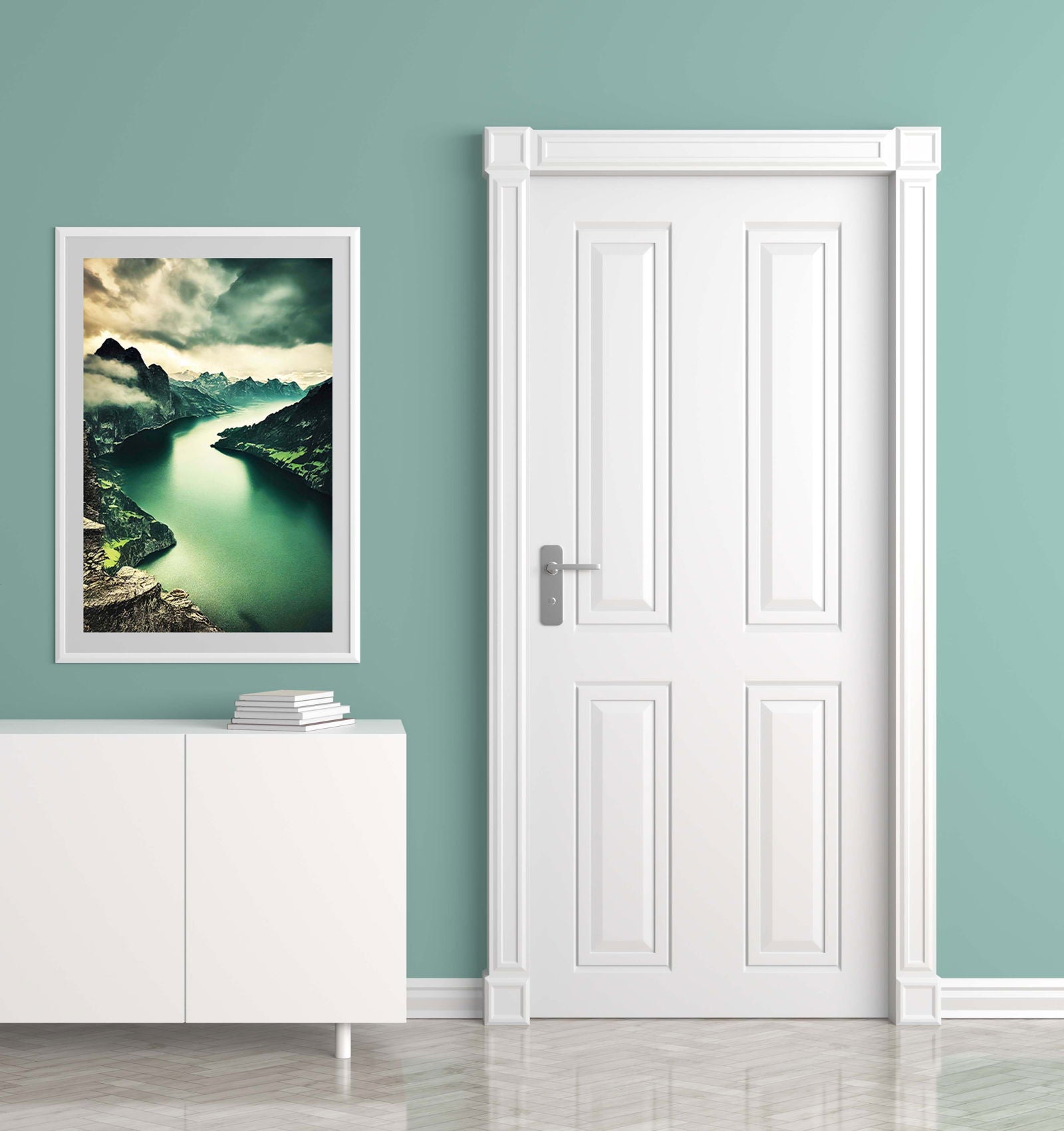 Dramatic Green Landscape Poster - Hakyarts