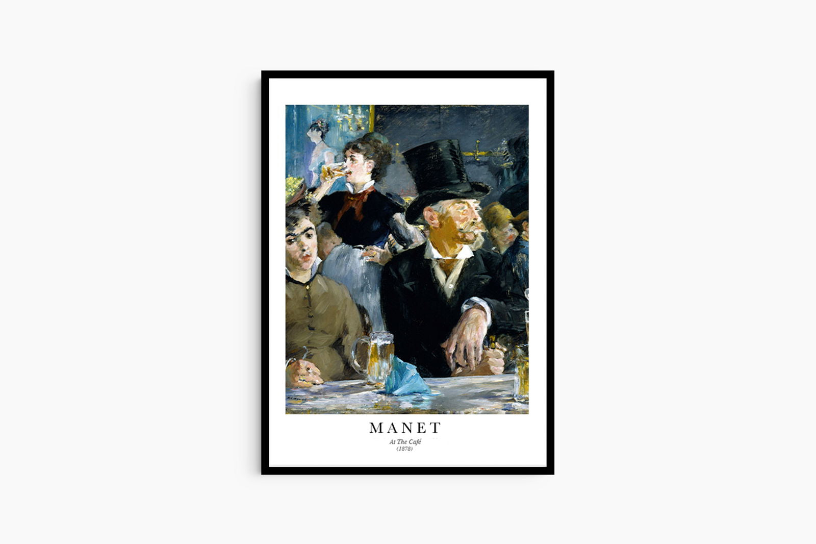 Édouard Manet - At The Café Poster - Hakyarts