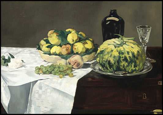 Édouard Manet - Still Life with Melon and Peaches - Hakyarts