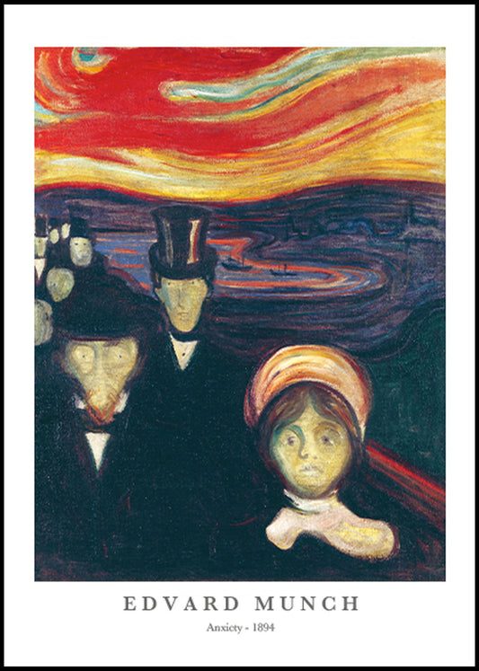 Edvard Munch - Anxiety Poster - Hakyarts