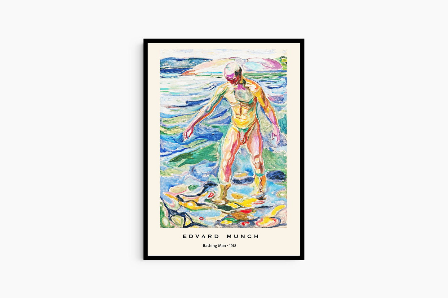 Edvard Munch - Bathing Man Poster - Hakyarts