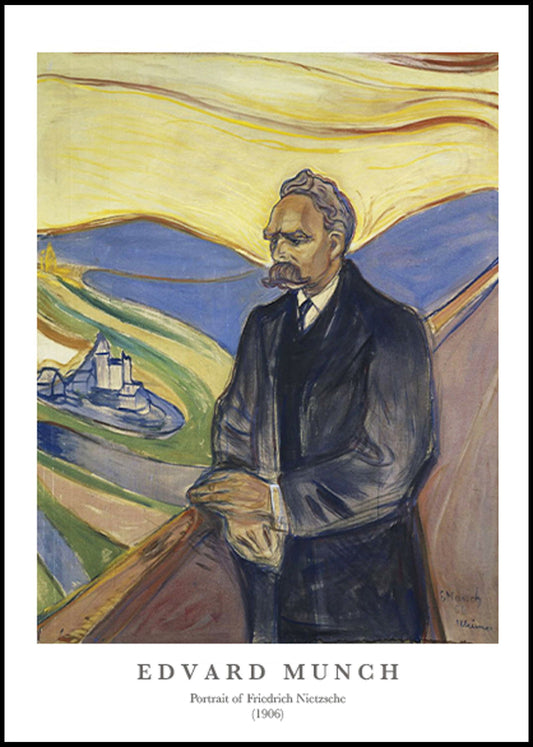 Edvard Munch - Portrait of Friederich Nietszche Poster - Hakyarts