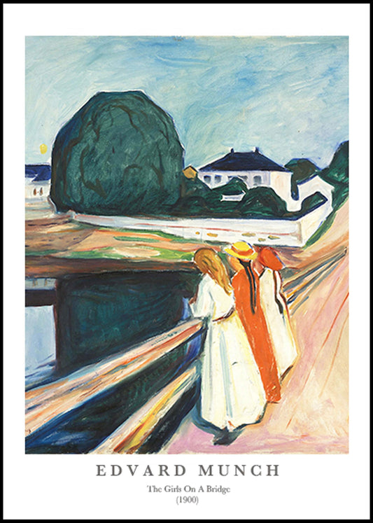 Edvard Munch - The Girls on a Bridge Poster - Hakyarts