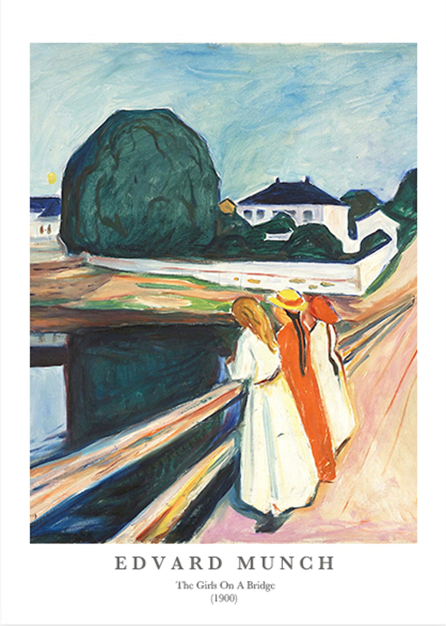 Edvard Munch - The Girls on a Bridge Poster - Hakyarts