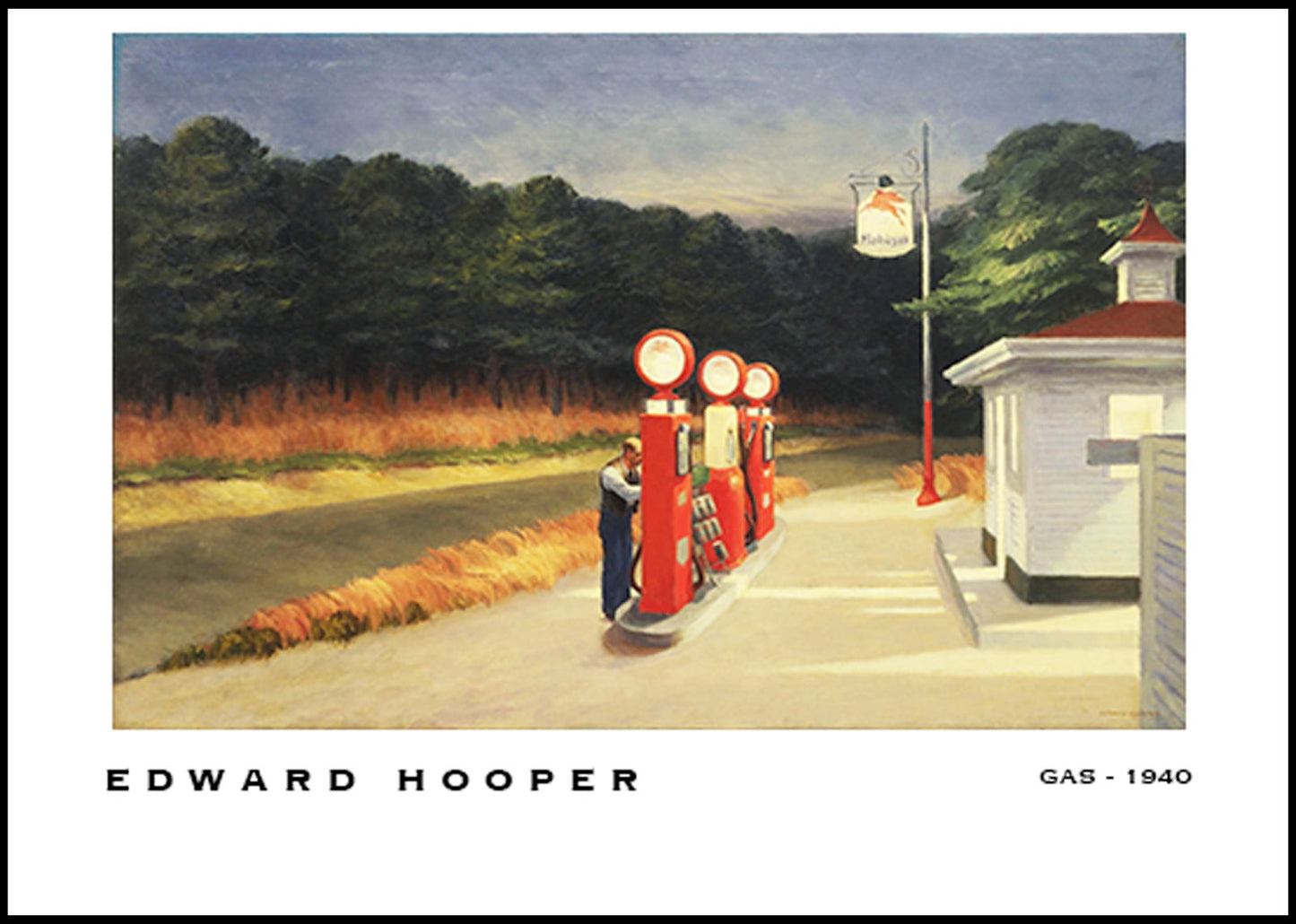 Edward Hooper - Gas Poster - Hakyarts