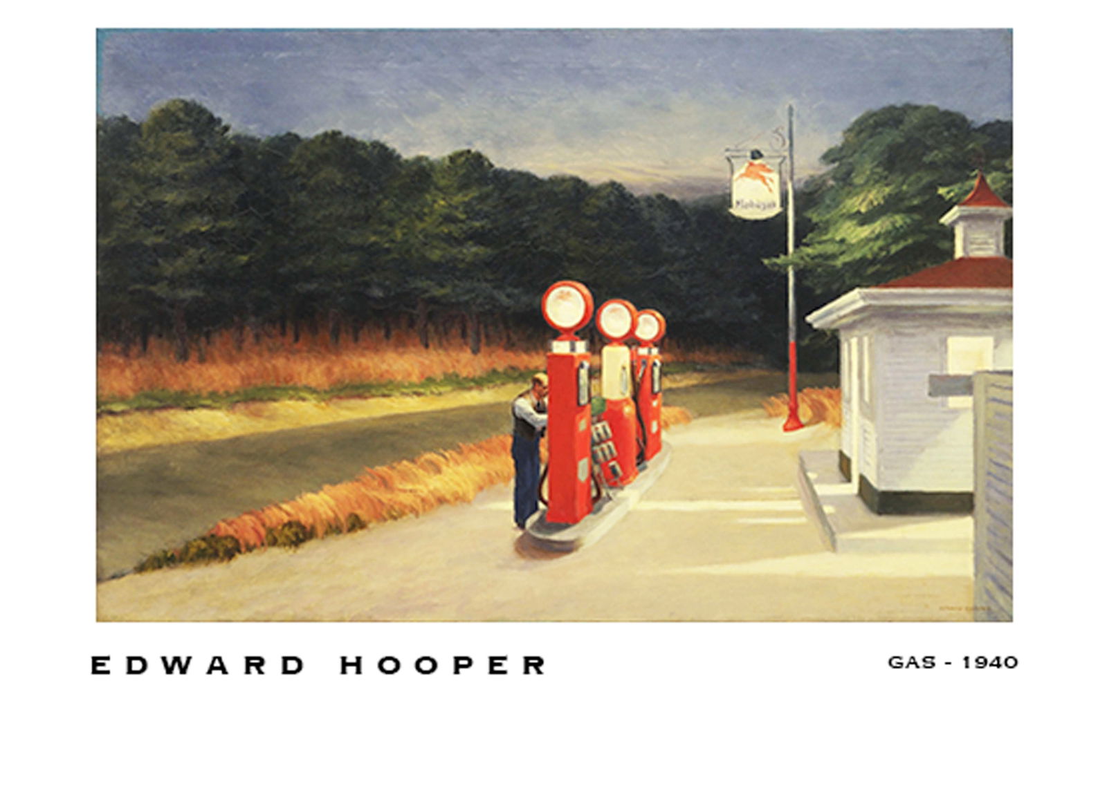 Edward Hooper - Gas Poster - Hakyarts