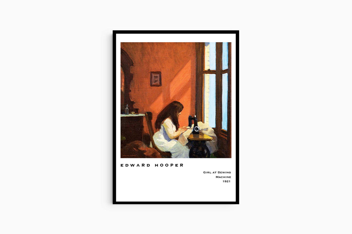 Edward Hooper - Girl At Sewing Machine Poster - Hakyarts